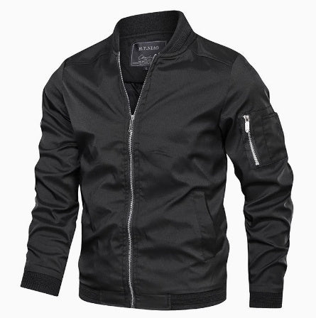 Men’s Lightweight Bomber Jacket – Casual Windbreaker Style