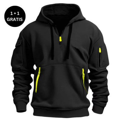 Men's Dropped Shoulder Hoodie – Plus Size Loose Fit Pullover Sweatshirt