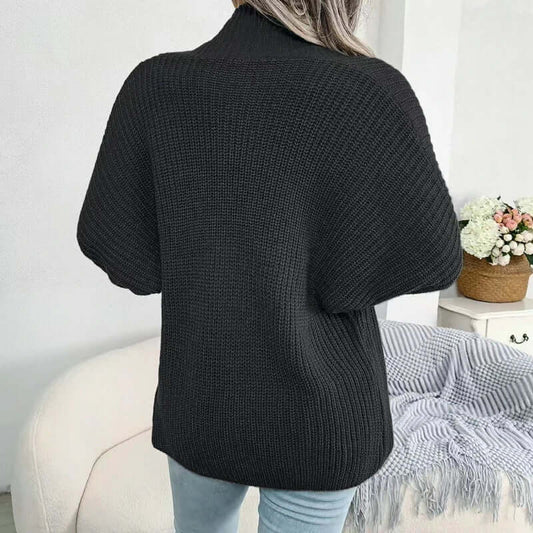 Women's Long-Sleeve Knit Cardigan with Relaxed Open-Front Fit