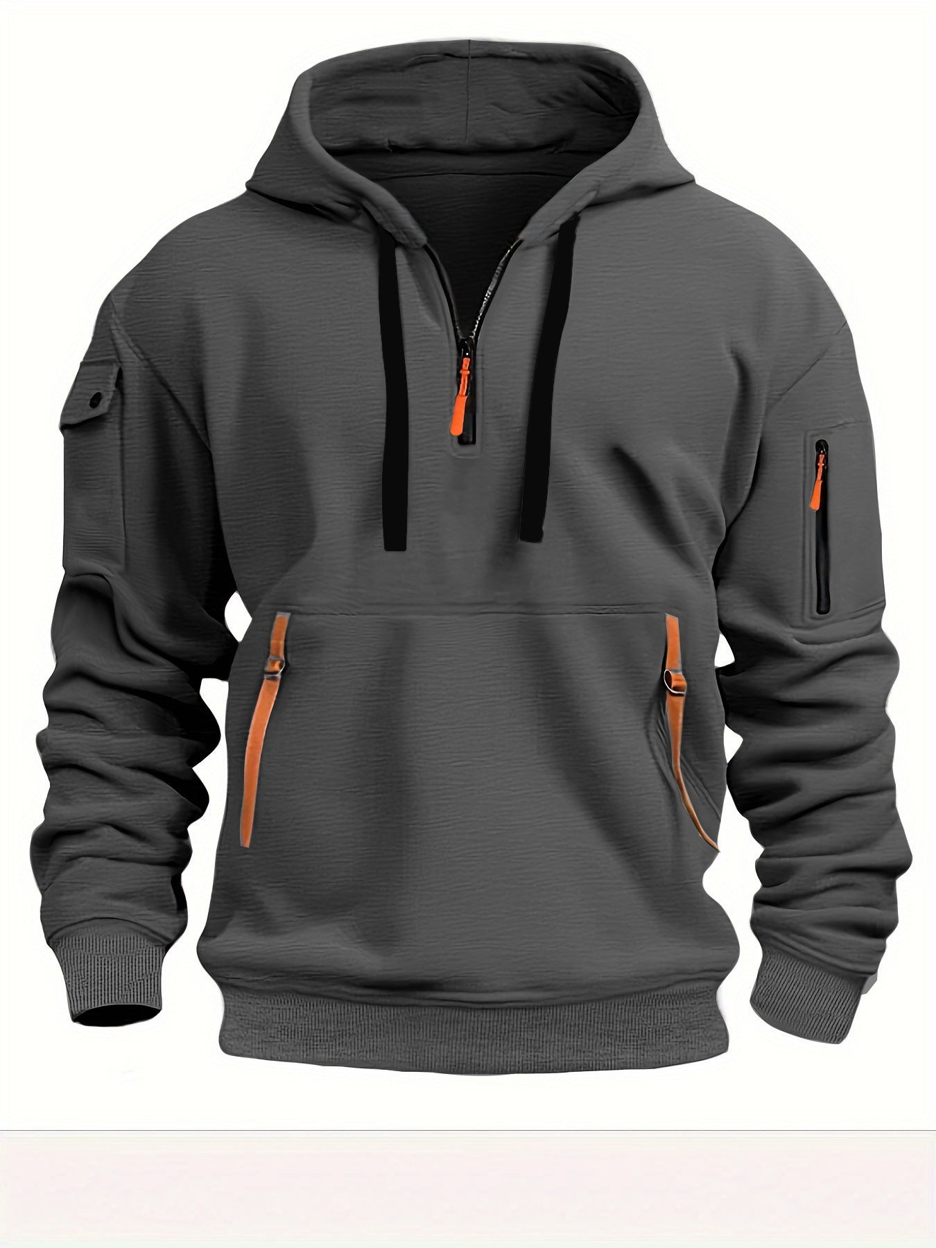 Men's Dropped Shoulder Hoodie – Plus Size Loose Fit Pullover Sweatshirt