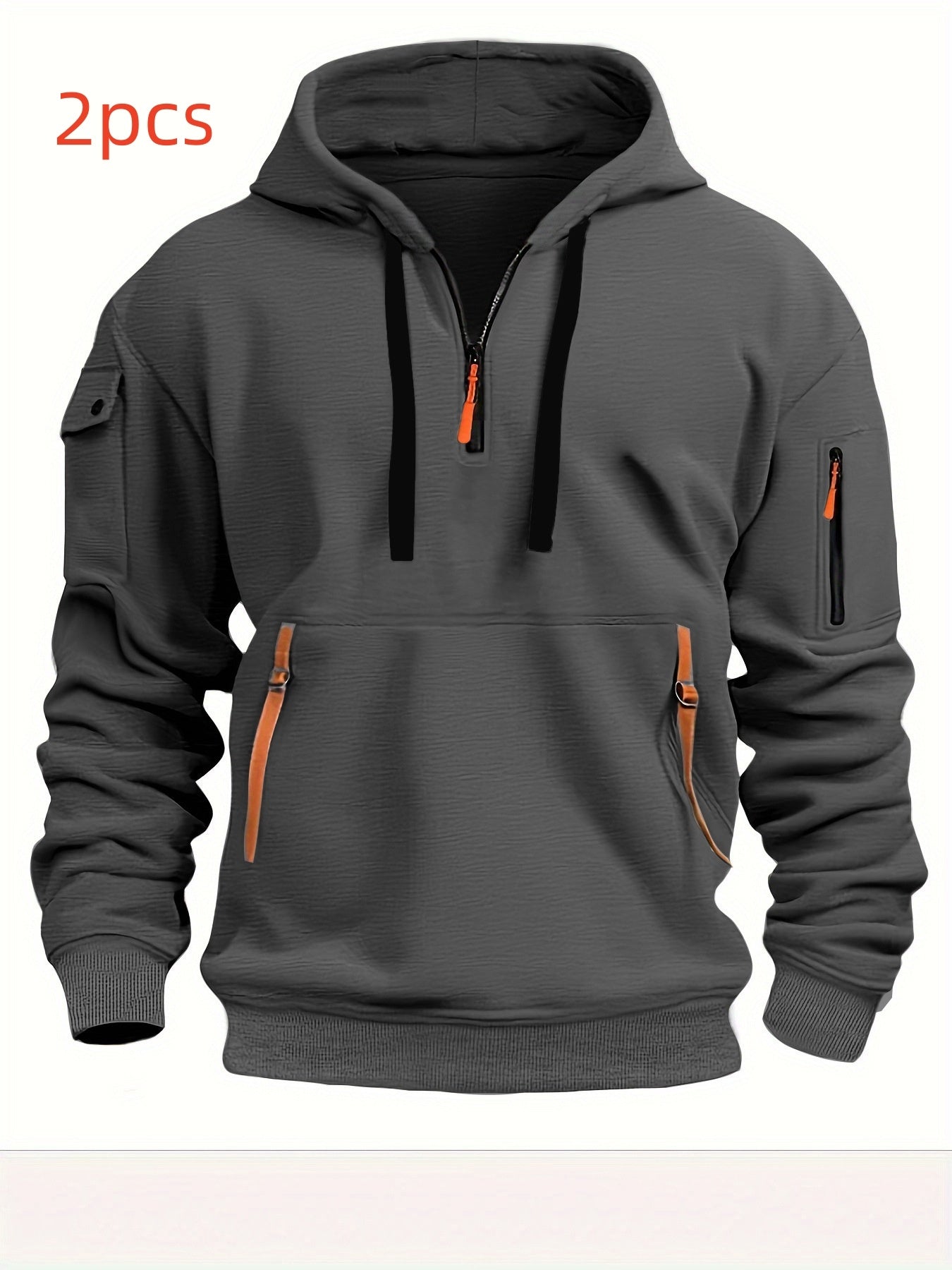 Men's Dropped Shoulder Hoodie – Plus Size Loose Fit Pullover Sweatshirt