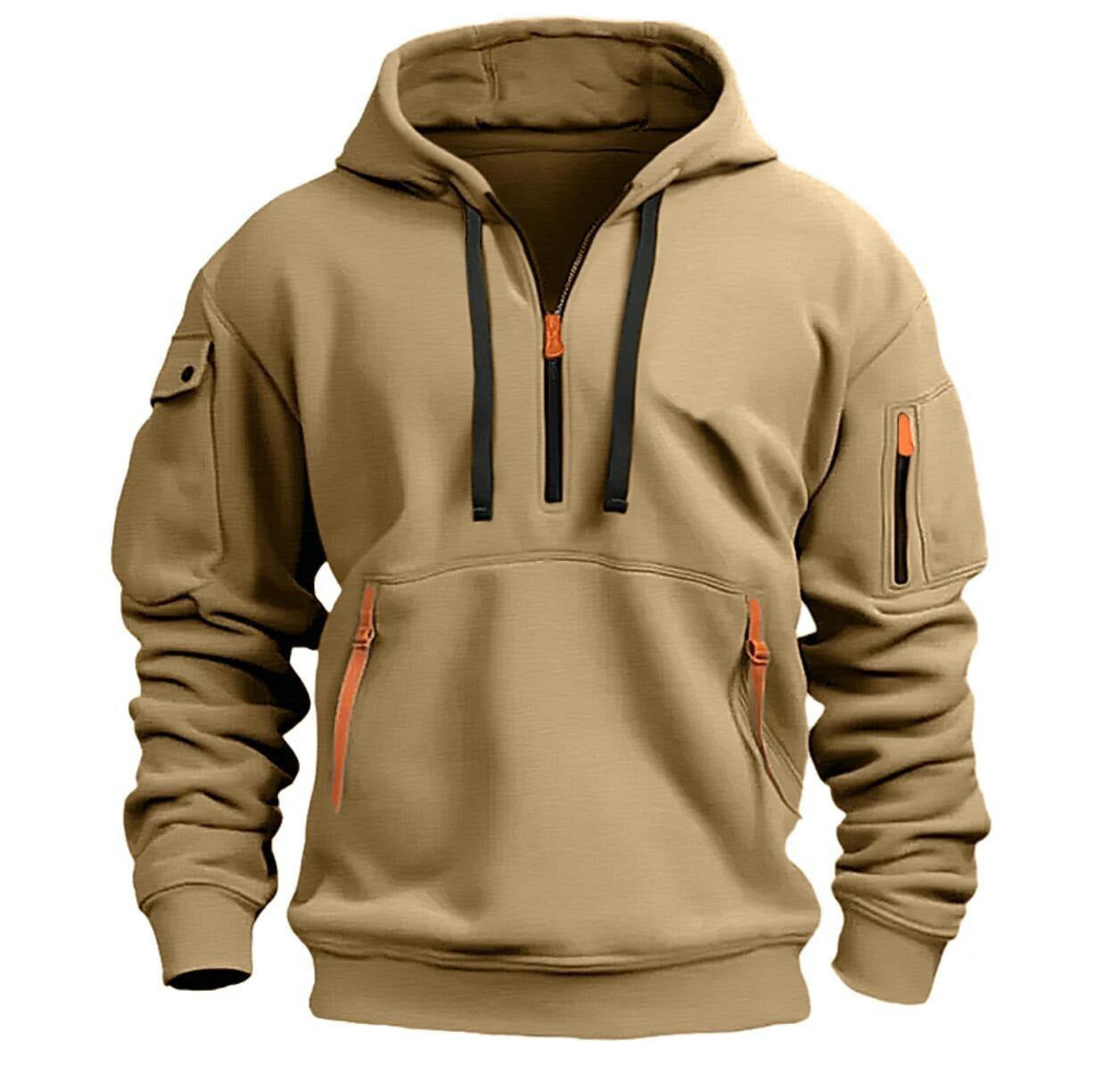 Men's Dropped Shoulder Hoodie – Plus Size Loose Fit Pullover Sweatshirt