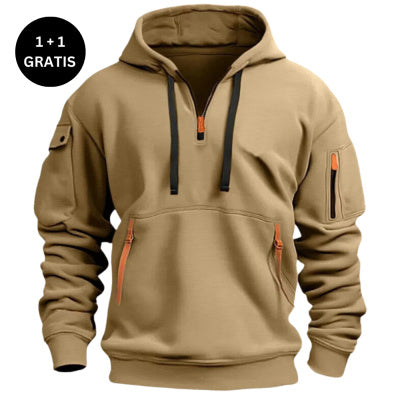 Men's Dropped Shoulder Hoodie – Plus Size Loose Fit Pullover Sweatshirt