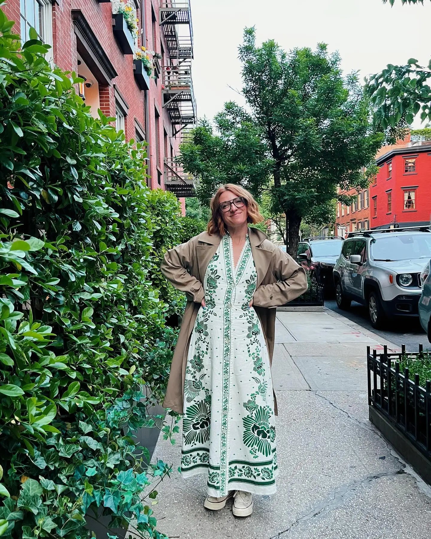 Women's Long Sleeve Printed Maxi Dress