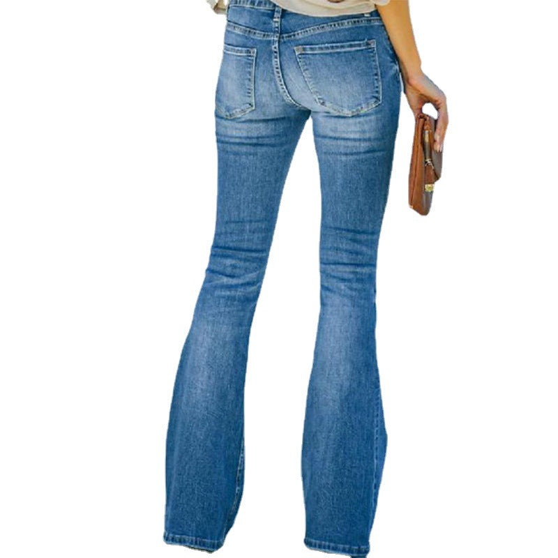 Elastic High-Waisted Women's Jeans