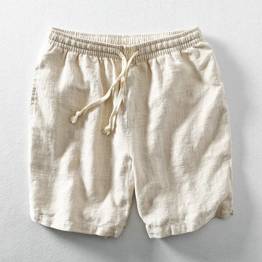 Men's Lightweight Striped Drawstring Shorts with Relaxed Fit