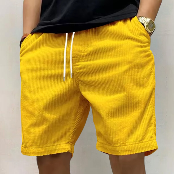 Men's Casual Drawstring Shorts with Pockets and Relaxed Fit Design