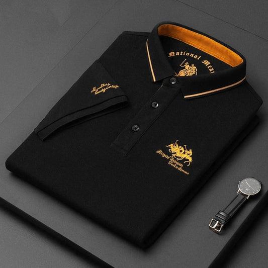 Men's Classic Polo Shirt with Embroidered Logo