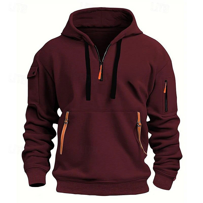 Men's Dropped Shoulder Hoodie – Plus Size Loose Fit Pullover Sweatshirt