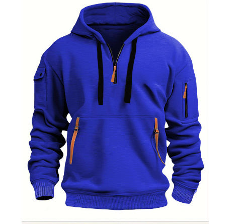 Men's Dropped Shoulder Hoodie – Plus Size Loose Fit Pullover Sweatshirt
