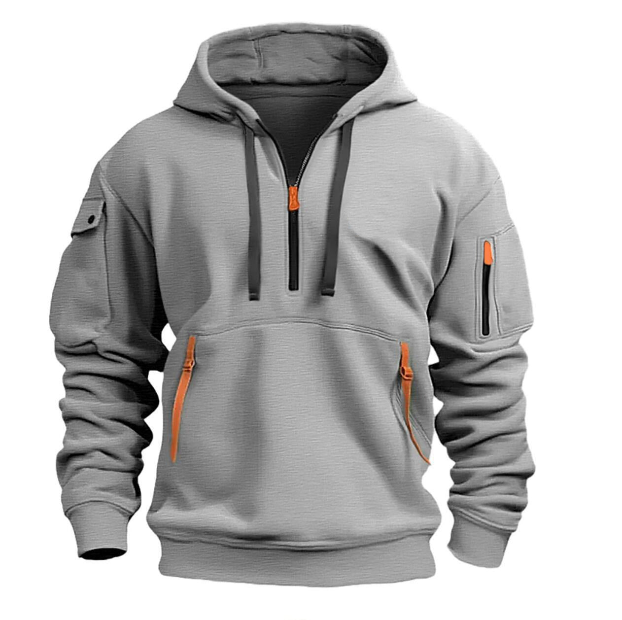 Men's Dropped Shoulder Hoodie – Plus Size Loose Fit Pullover Sweatshirt
