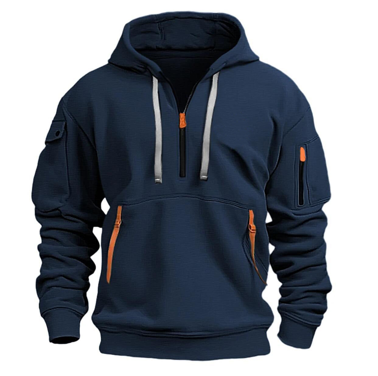 Men's Dropped Shoulder Hoodie – Plus Size Loose Fit Pullover Sweatshirt