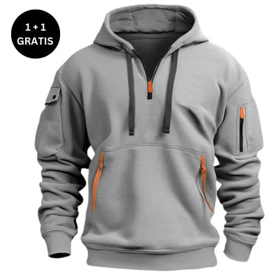 Men's Dropped Shoulder Hoodie – Plus Size Loose Fit Pullover Sweatshirt