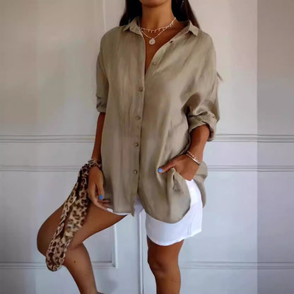 Women's Casual Button-Down Long Sleeve Shirt