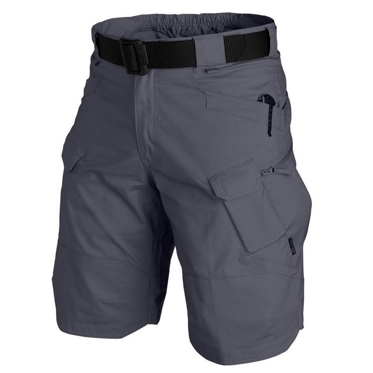Men's Tactical Cargo Shorts with Multiple Pockets and Belt