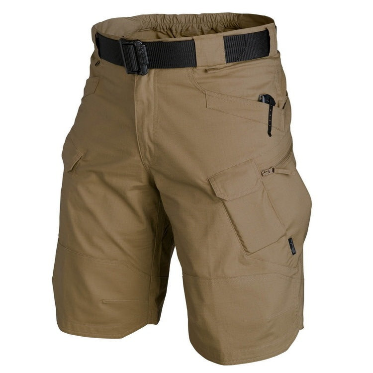 Men's Tactical Cargo Shorts with Multiple Pockets and Belt