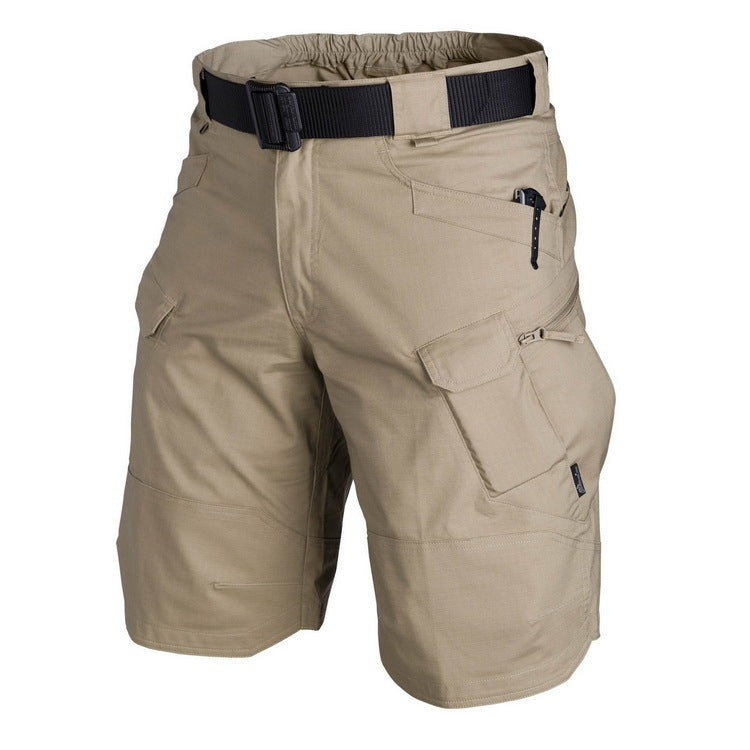Men's Tactical Cargo Shorts with Multiple Pockets and Belt