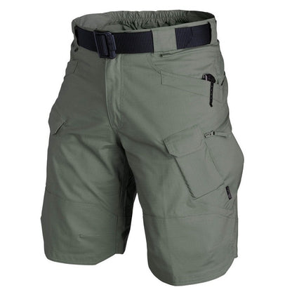 Men's Tactical Cargo Shorts with Multiple Pockets and Belt