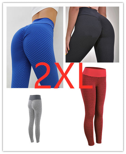 Women’s Seamless Plaid Yoga Leggings – High Waist Breathable Fitness Pants with Lycra Stretch