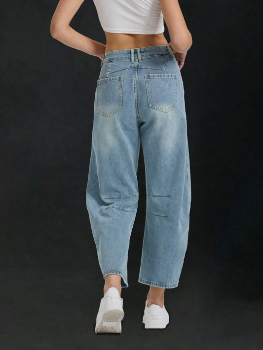 Women's Loose Fit Jeans with Comfort and Durability