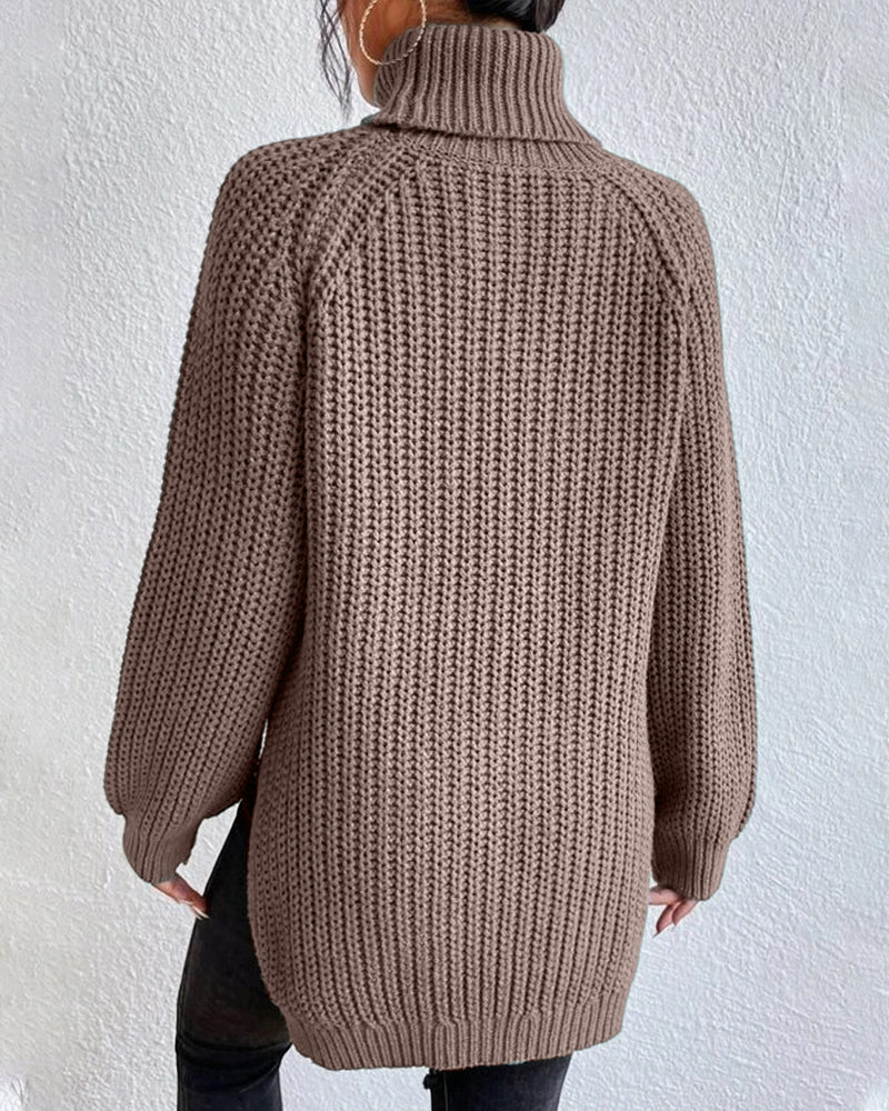 Women’s Knit Turtleneck Jumper with Relaxed Fit