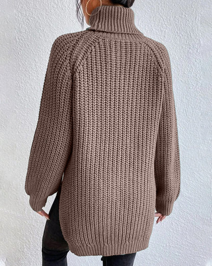 Women’s Knit Turtleneck Jumper with Relaxed Fit