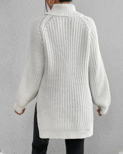 Women’s Knit Turtleneck Jumper with Relaxed Fit