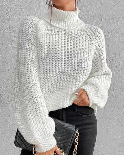 Women’s Knit Turtleneck Jumper with Relaxed Fit