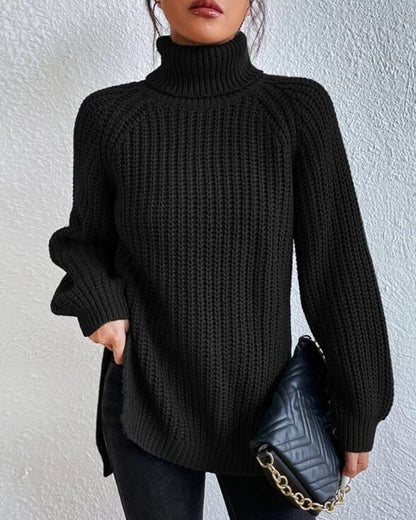 Women’s Knit Turtleneck Jumper with Relaxed Fit