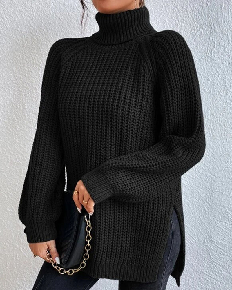 Women’s Knit Turtleneck Jumper with Relaxed Fit