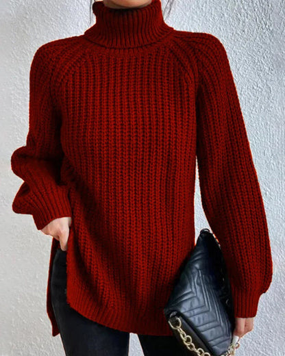 Women’s Knit Turtleneck Jumper with Relaxed Fit