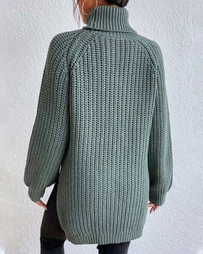 Women’s Knit Turtleneck Jumper with Relaxed Fit
