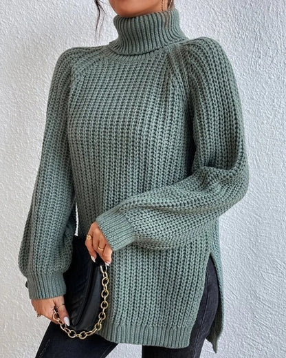 Women’s Knit Turtleneck Jumper with Relaxed Fit