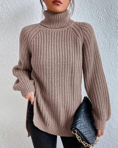 Women’s Knit Turtleneck Jumper with Relaxed Fit