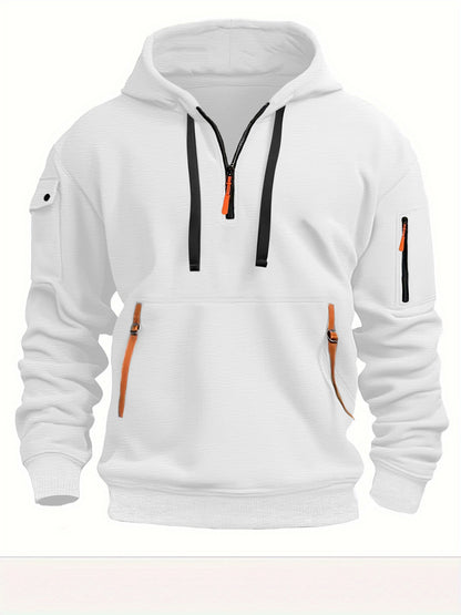 Men's Dropped Shoulder Hoodie – Plus Size Loose Fit Pullover Sweatshirt