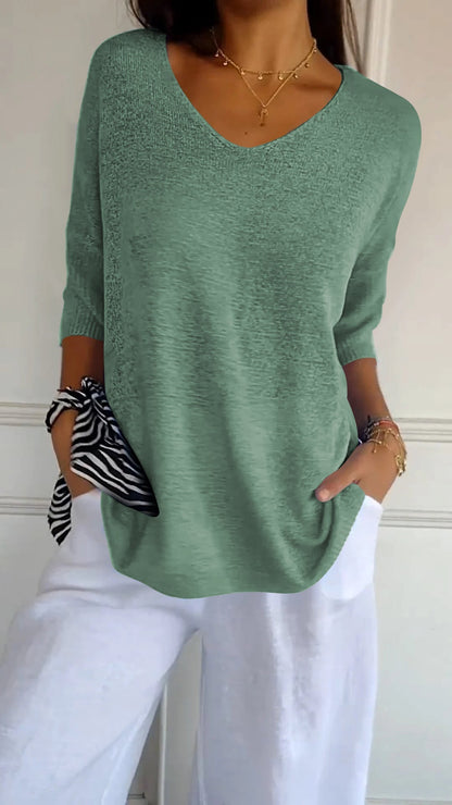 Women's V-Neck Relaxed Fit Top