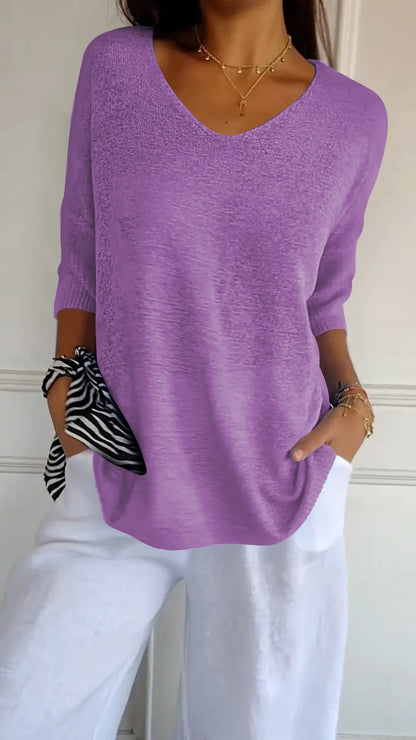 Women's V-Neck Relaxed Fit Top