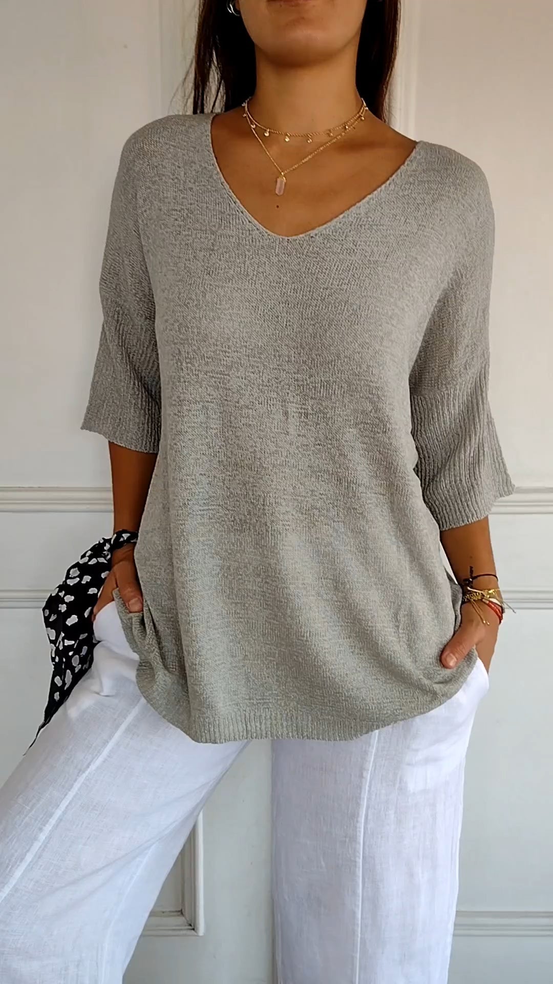 Women's V-Neck Relaxed Fit Top