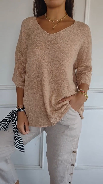 Women's V-Neck Relaxed Fit Top
