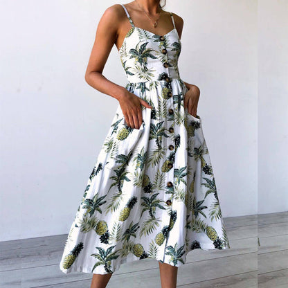 Women's Sleeveless Wrap Midi Dress with Side Tie and Slit