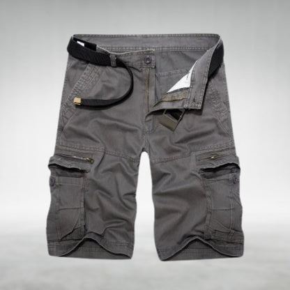 Men's Utility Cargo Shorts with Belt and Multiple Pockets