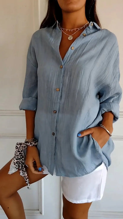 Women's Casual Button-Down Long Sleeve Shirt