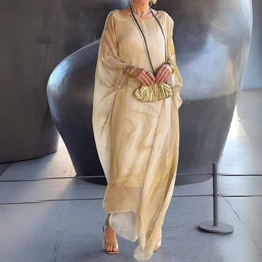 Women's Flowing Long Sleeve Maxi Dress