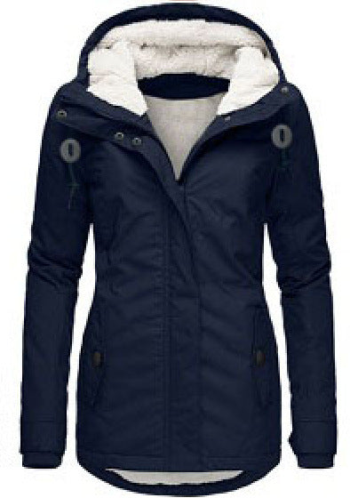 Women's Waterproof Rain Jacket with Hood and Extended Back Hem