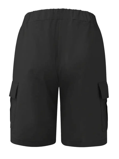 Men's Slim Cargo Shorts with Drawstring Waist and Utility Pockets