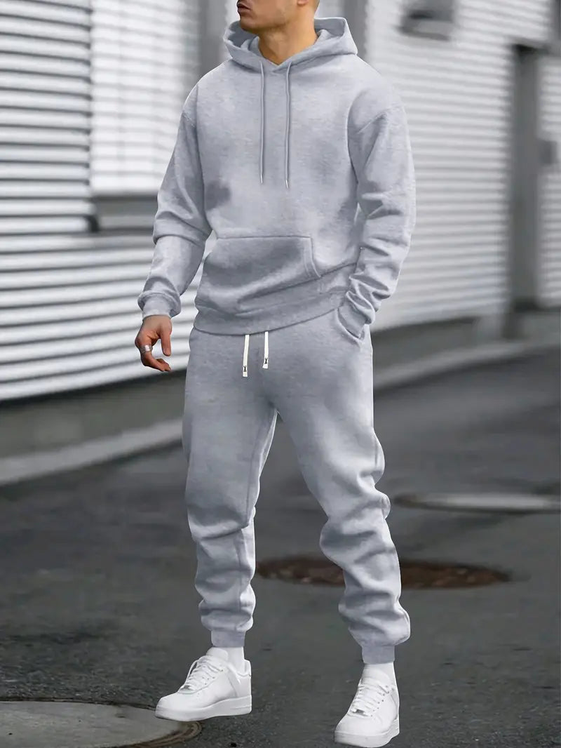Men's 2-Piece Tracksuit Co-ord with Hoodie Sweatshirt and Joggers