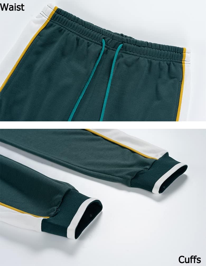 Men's Colorblock Tracksuit 2-Piece Set with Athletic Stripe