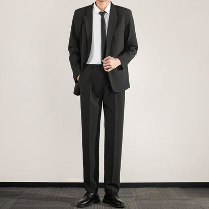 Premium Textured Grace Suit: High-End Slim Fit Trousers & Coat