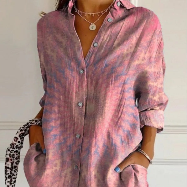 Women's Casual Button-Down Long Sleeve Shirt