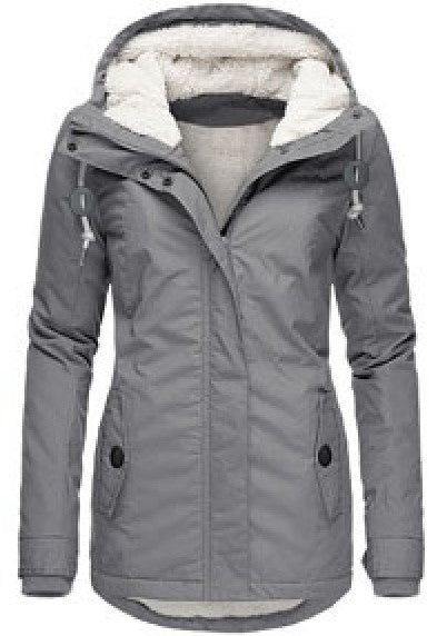 Women's Waterproof Rain Jacket with Hood and Extended Back Hem